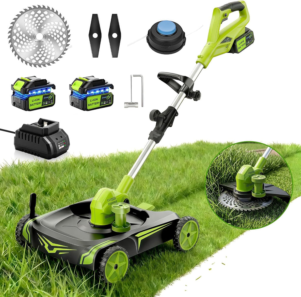 Versatile 4-in-1 Cordless Lawn Mower — Lightweight Push Mower with Detachable Wheels