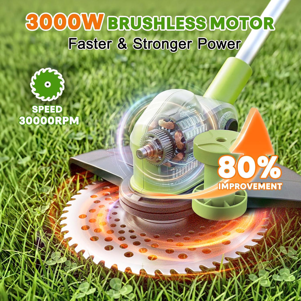 Versatile 4-in-1 Cordless Lawn Mower — Lightweight Push Mower with Detachable Wheels